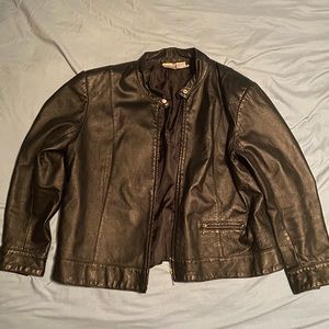 Women’s black leather jacket Newport News